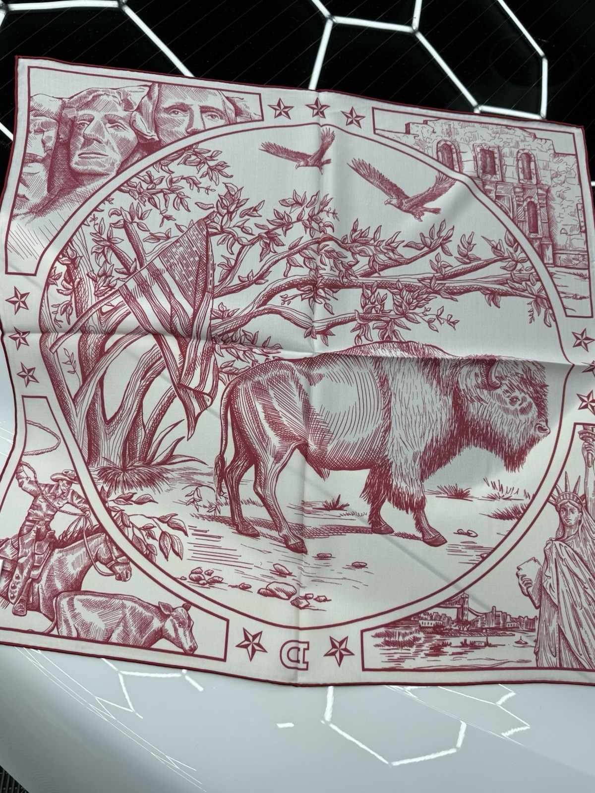 Double D Ranch Scarves Brand New 100% Silk Double Sided Design