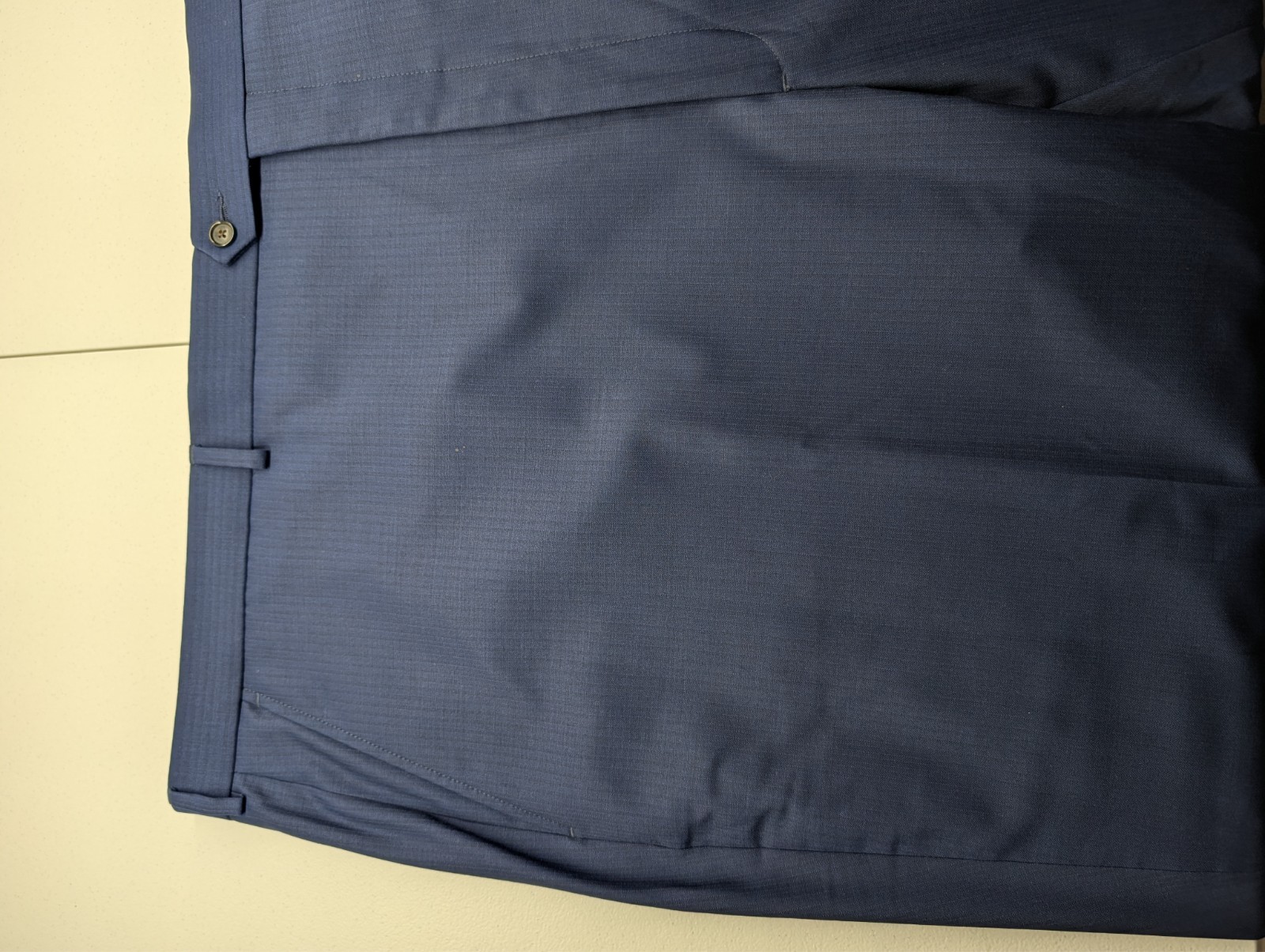 Stafford 2 Piece suit Mens 56R Pants 56×28 Big And Tall Super Suit Solid Blue