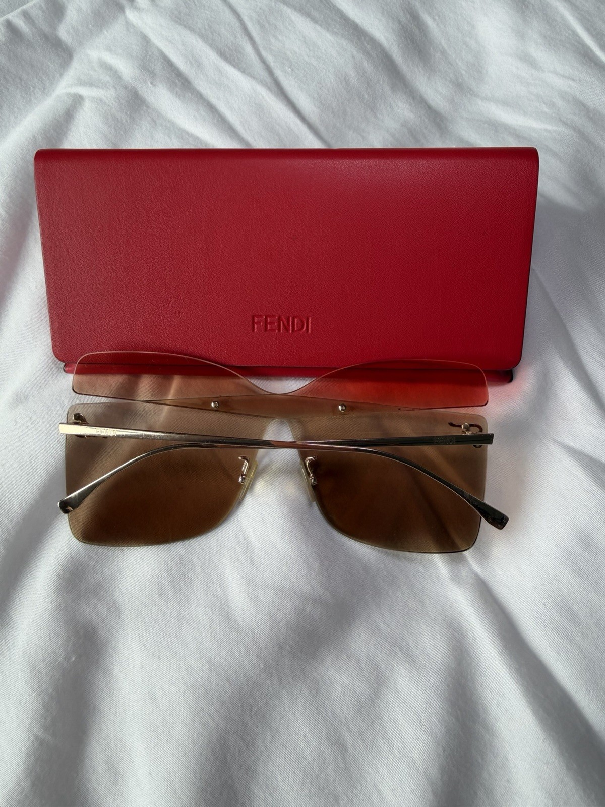 FENDI FF 0399/S Karligraphy butterfly sunglasses in a red and gold colorway