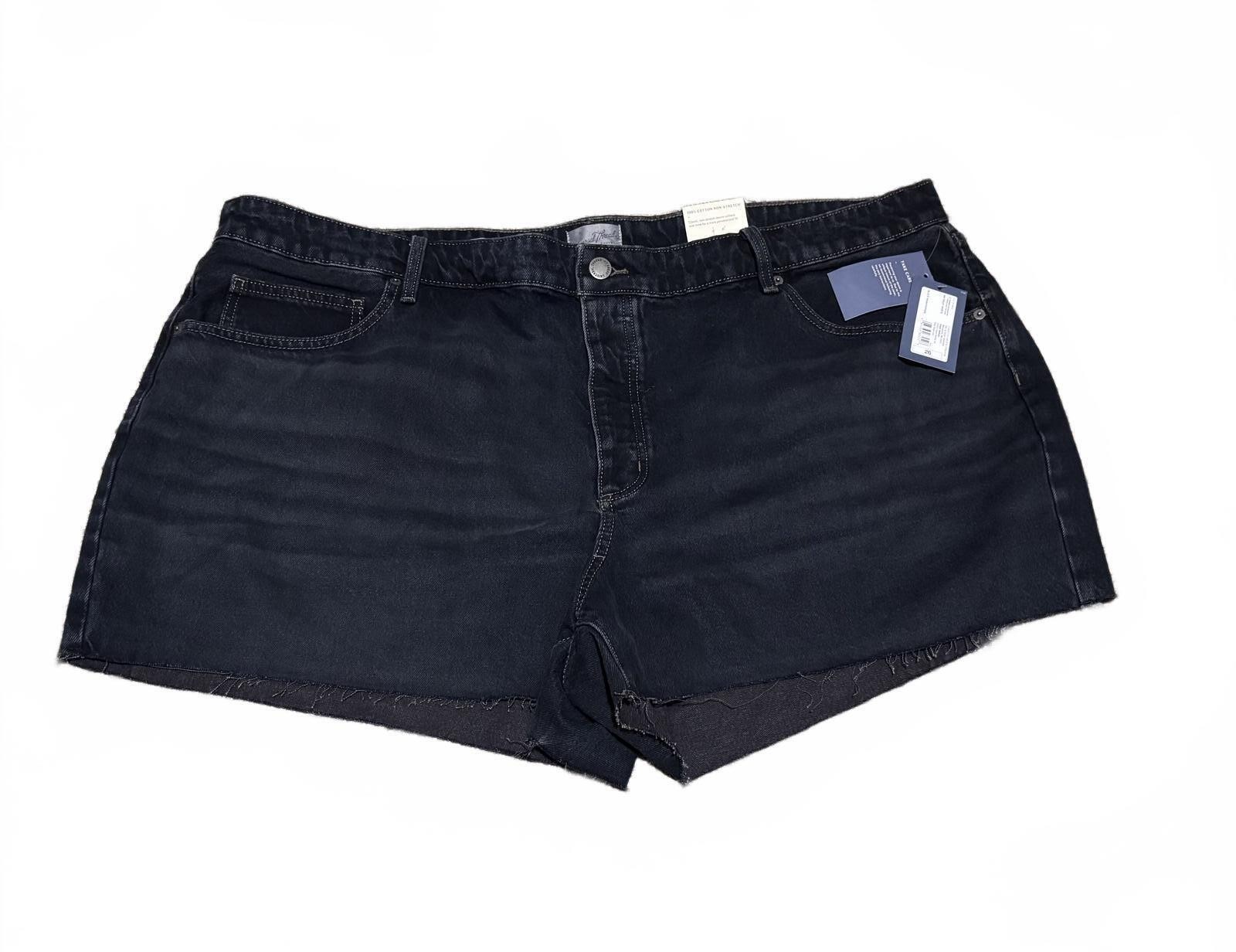 Lot of 2 NWT Universal Thread Plus Size 26 Jean Shorts Denim Black Blue 26W
