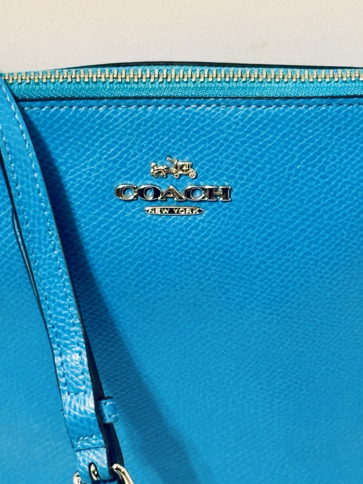 Coach Shoulder Bag Blue Sacoche F36063 Crossbody Hardware Silver