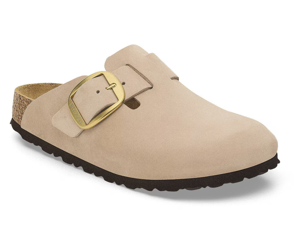 Birkenstock Boston Big Buckle Nubuck Leather Women’s Clog Sandals -Narrow 37-41