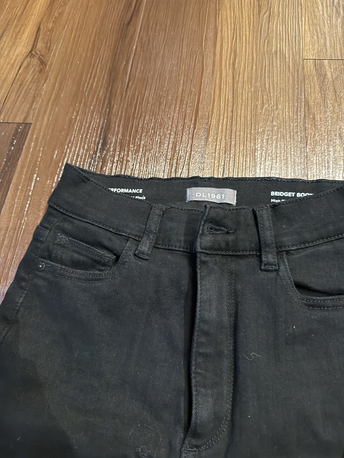 DL1961 DL Performance Women’s High Rise Black Bootcut Denim Jeans 5-Pocket