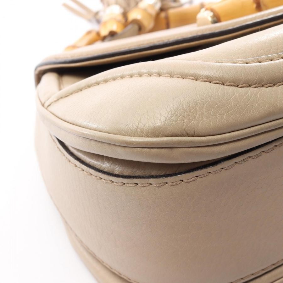 GUCCI Bag: New Bamboo 2WAY 254884 Beige W26.5×H17.5×D9cm w/ strap;