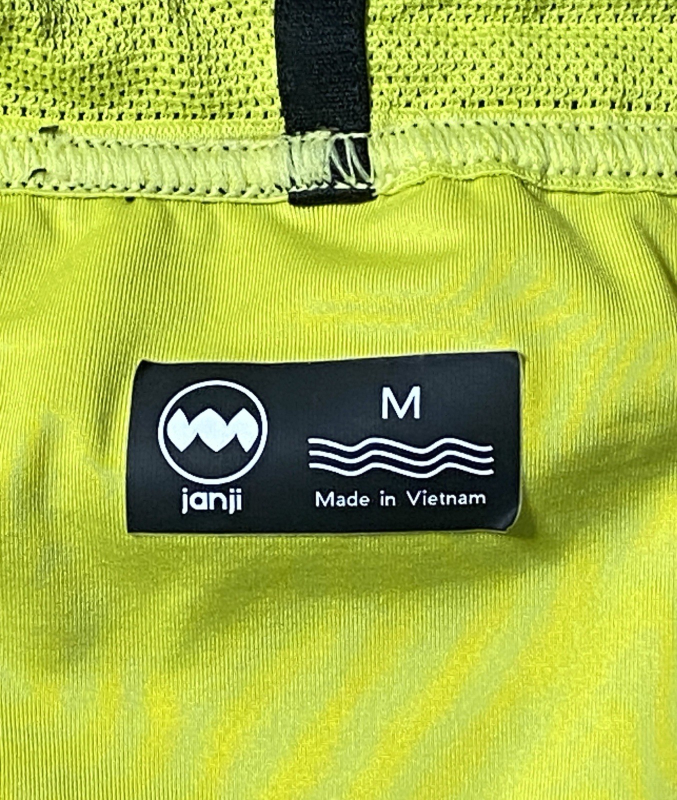 Janji AFO Middle Running Shorts Mens Medium Blue-Neon Yellow Liner 5” InseamEUC