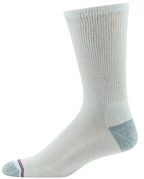 MediPeds Men’s Non-Binding Crew Socks, 12-Pairs, Large Shoe Size 7-12🎈FREE SHIP