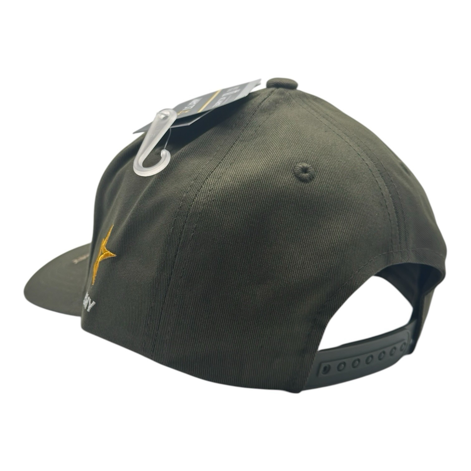 U.S. Army Licensed Military Veteran Premium Cotton Hat Snapback Olive Green