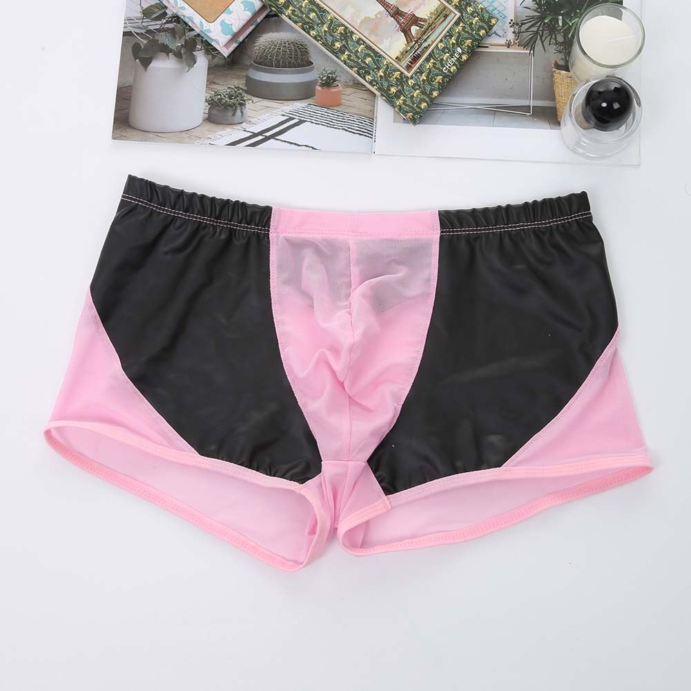 Men’s Stretchy Mesh Boxer Shorts – 90% Nylon 10% Spandex for All Seasons