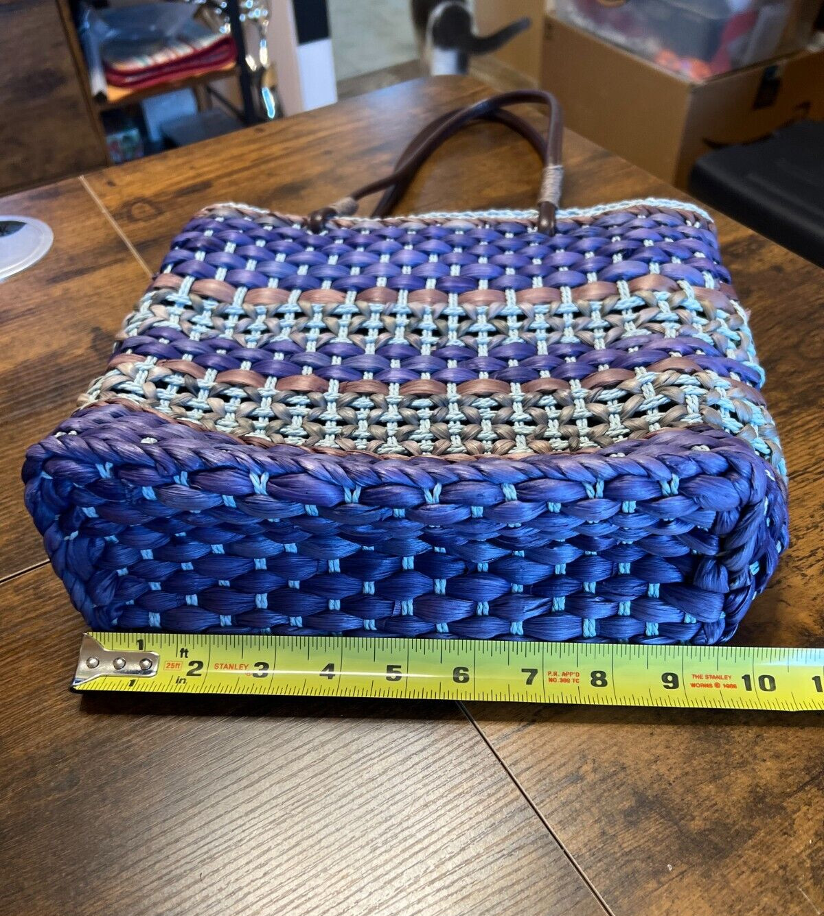 Hand Dyed Cornhusk Shoulder Bag, Fully Lined, Snap Closure. New Without Tags.