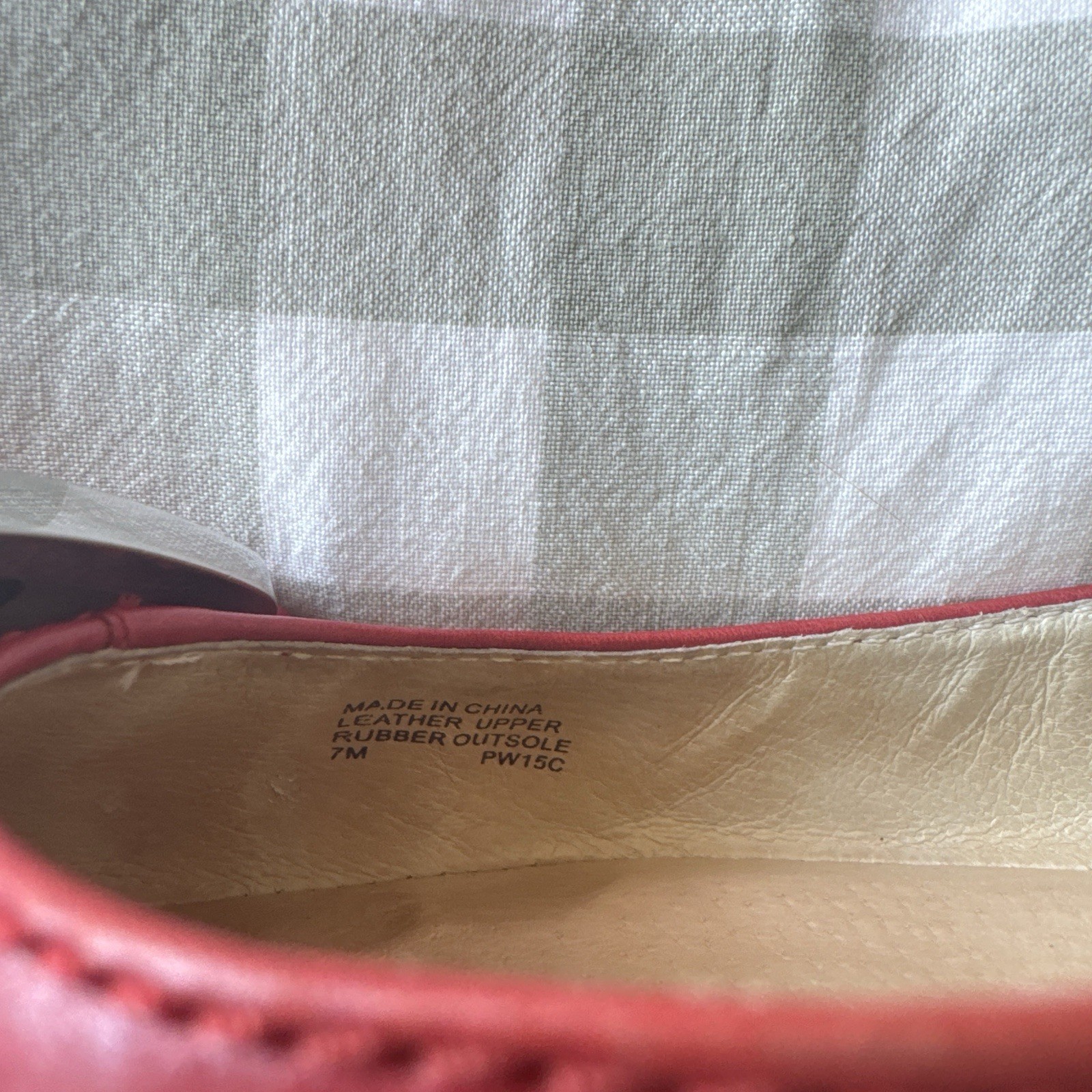 Michael Kors Red Leather Ballet Flats Slip On Buckle Logo Accents Women 7