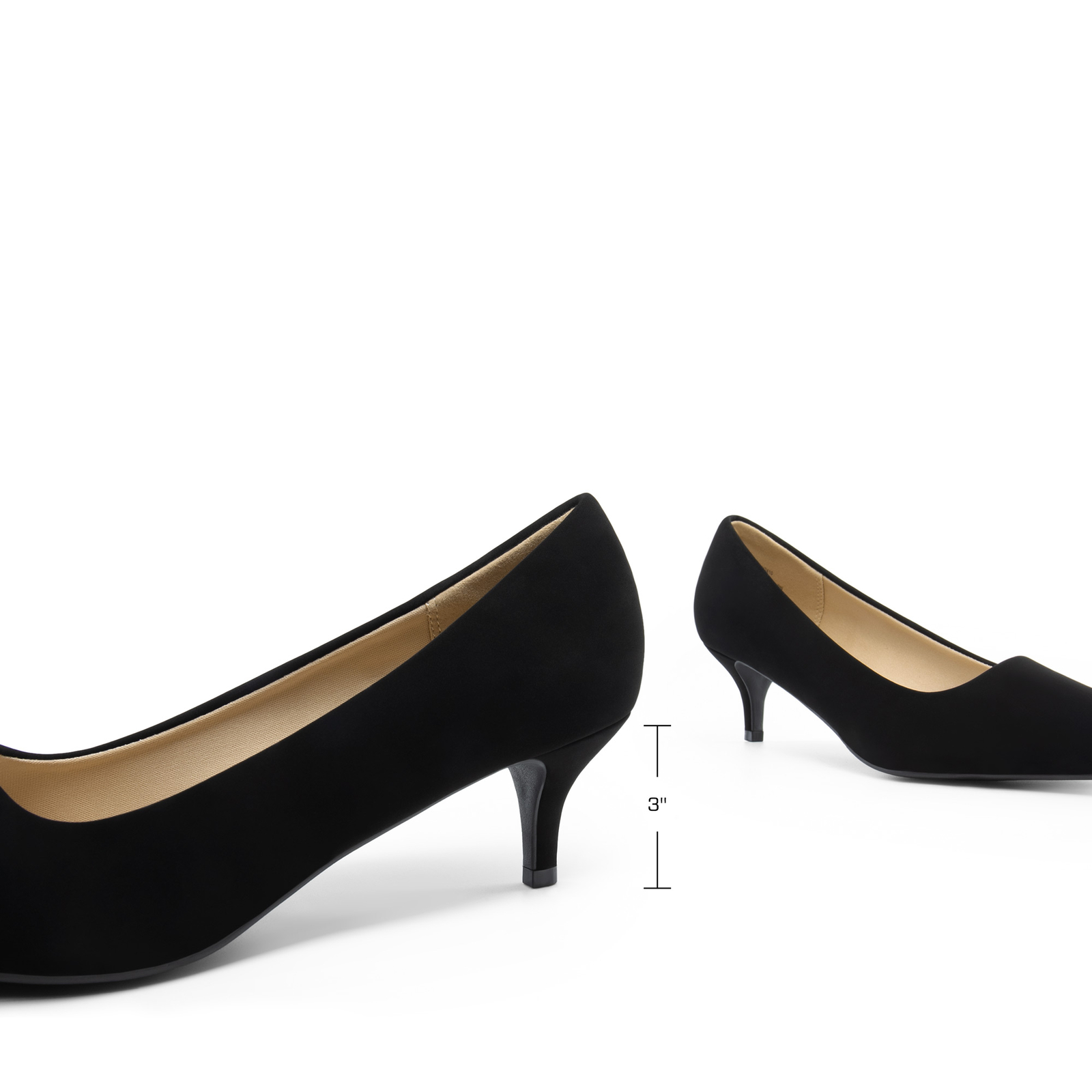 Women’s Pumps 2″ Kitten Heel Pointed Toe Office Lady Low Heel Dress Shoes
