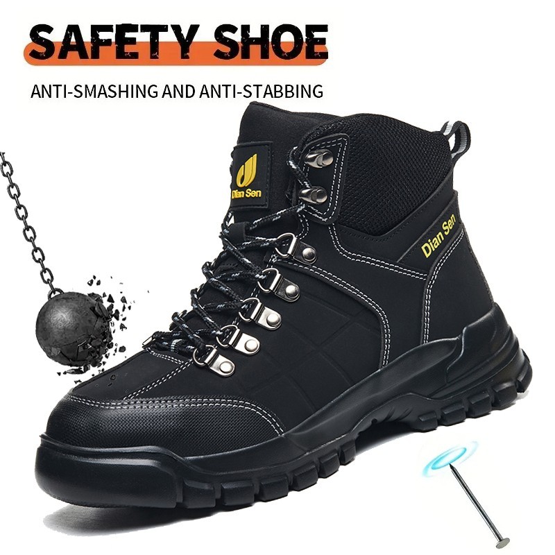 Lightweight Indestructible Steel Toe Boots Non Slip Waterproof Mens Industrial