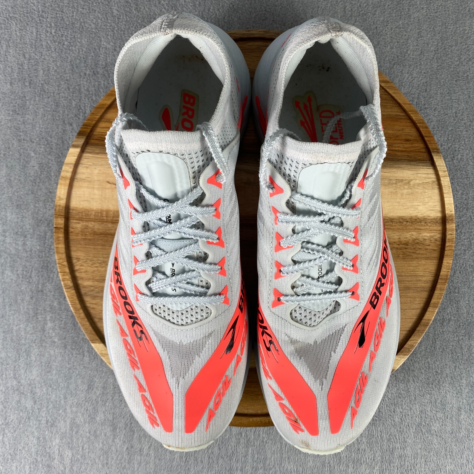 Brooks Catamount Agil Shoes Mens Size 9 Gray Orange Trail Running Athletic
