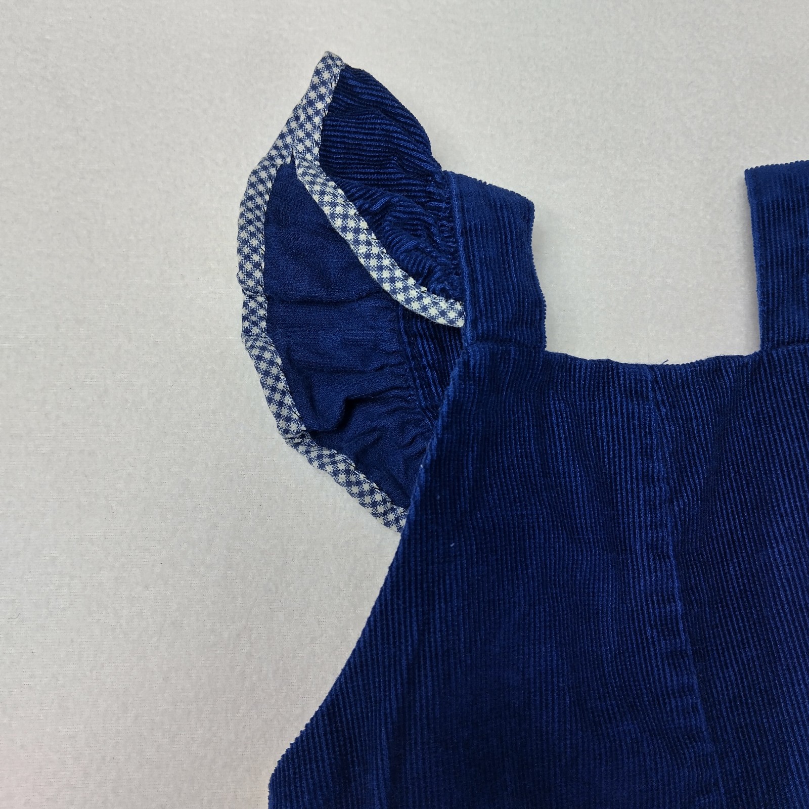 Vintage Overalls Blue Corduroy -12 Months- Snap Legs Farm Animals