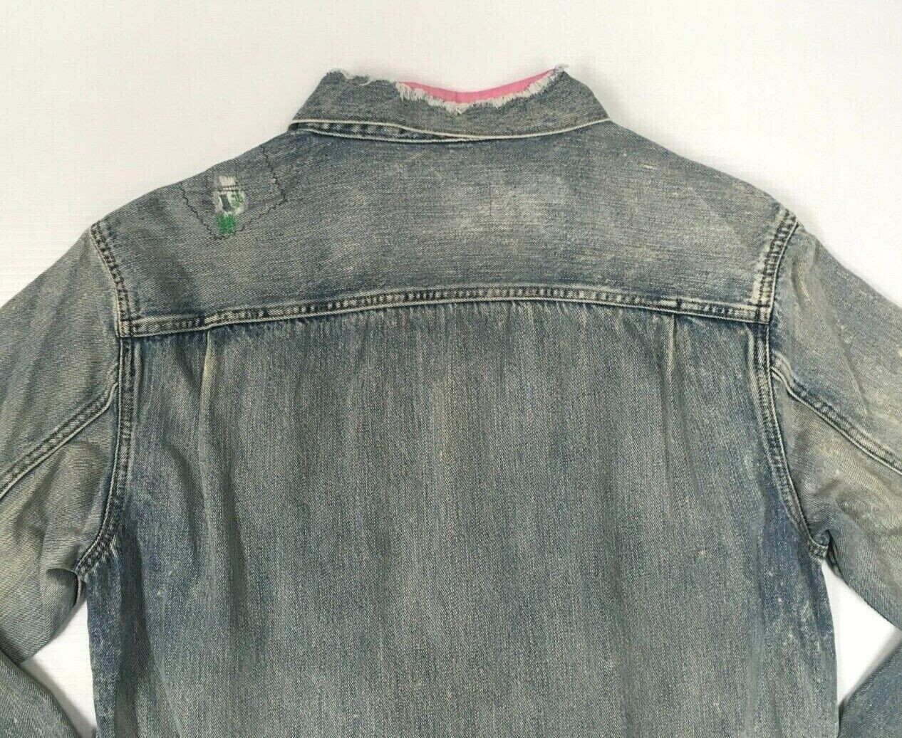BTS Jimin Polo Ralph Lauren Repaired Patchwork Southwestern Denim Trucker Jacket