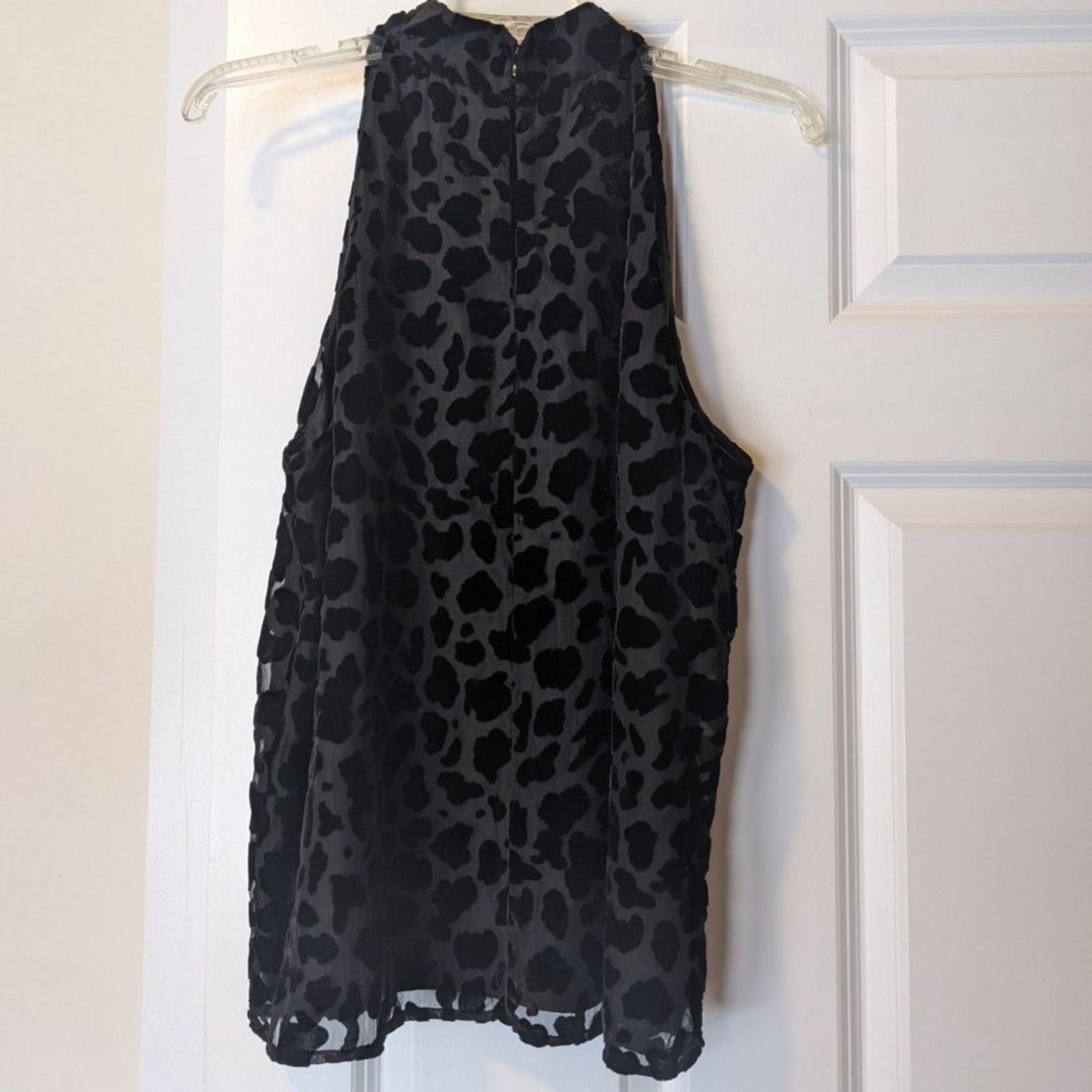 Black Velvet Burnout Tank Top Sheer Y2K Whimsygoth Witchy Goth