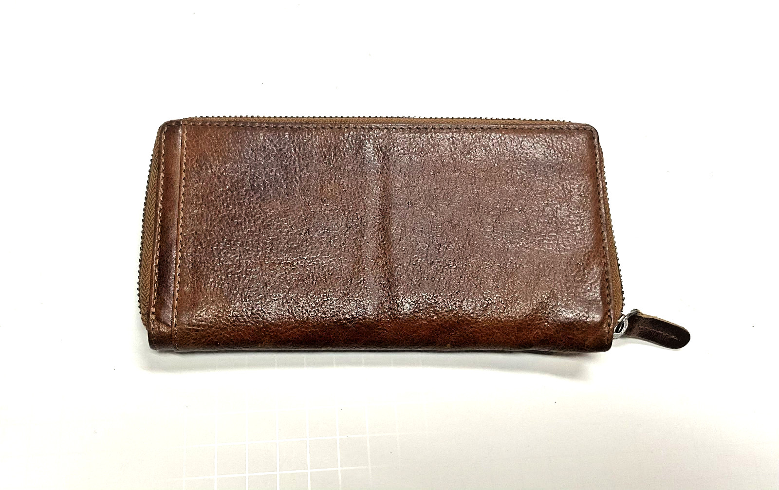Landleder Authentic Brown Leather Clutch Wallet Multipocket Credit Card Germany