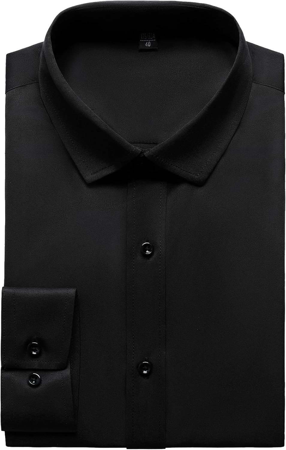 Men’s Wrinkle-Resistant Formal Stretch Dress Shirt, Button Down for Wedding