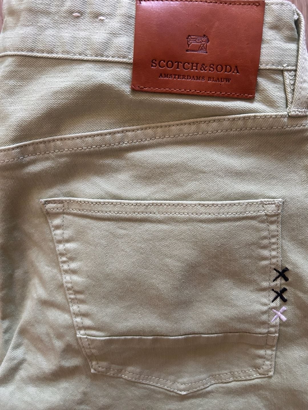 Scotch & Soda Amsterdams Blauw Ralston Slim Fit Sage Green Jeans