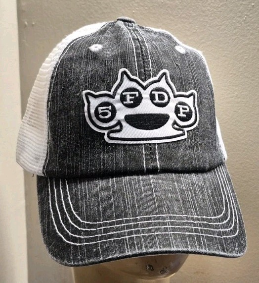 Five Finger Death Punch Hat Low Profile Unstructured Washed Trucker Style Hat
