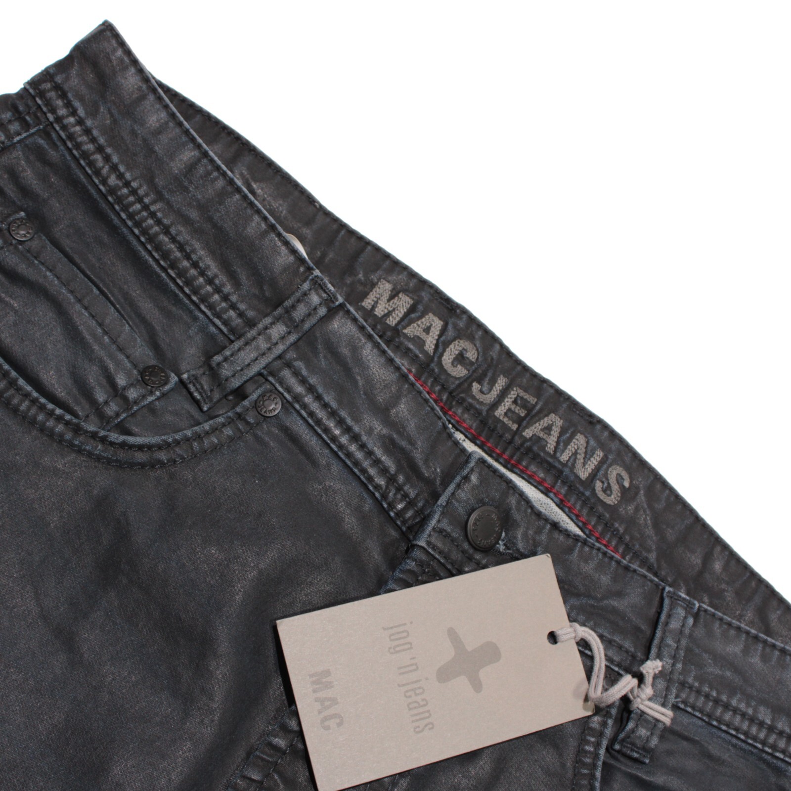 Mac Jeans NWT Jog’n Jeans Size 34 US in Coated Blue Cotton Blend