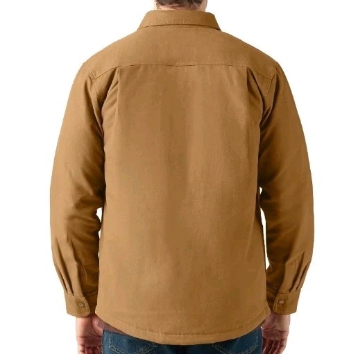Dickies ~ Men’s XL ~ Workwear ~ Flannel Lined ~ Snap Front ~ BROWN Canvas Jacket