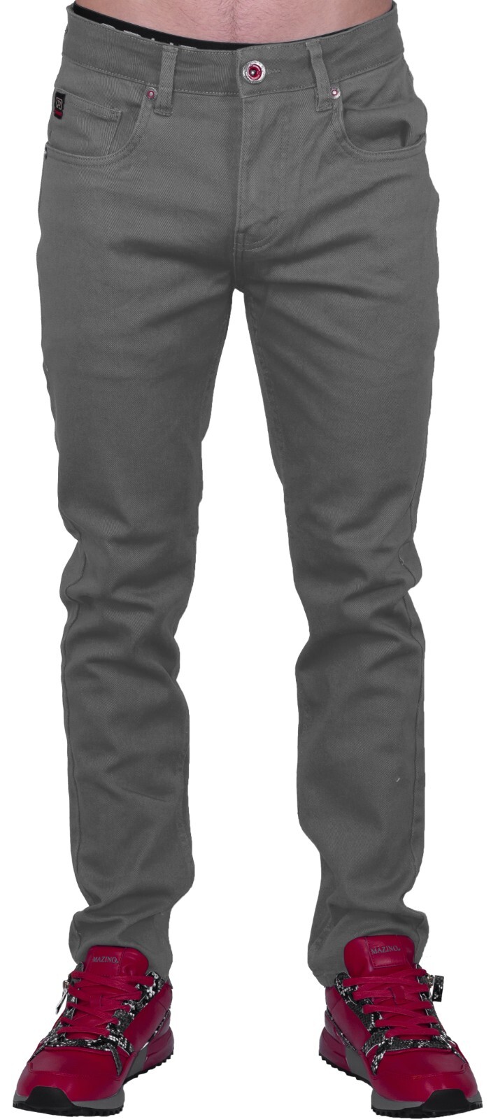 Men’s Slim Fit Jeans Skinny Stretch Pants Chino Style DENIM Shaping Slacks