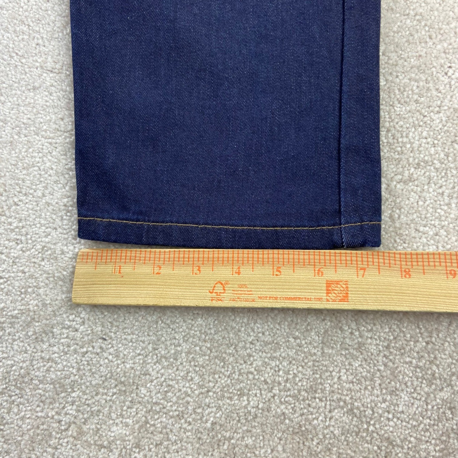 Levi’s 502 Regular Taper Mens 33×32 (Fits35x31) Dark Blue Stretch Denim Jeans