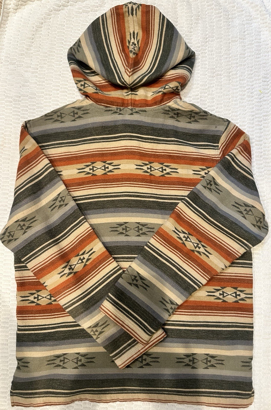 Pendleton Men’s Doublesoft Driftwood Hoodie Adobe/Green Stripe Size S