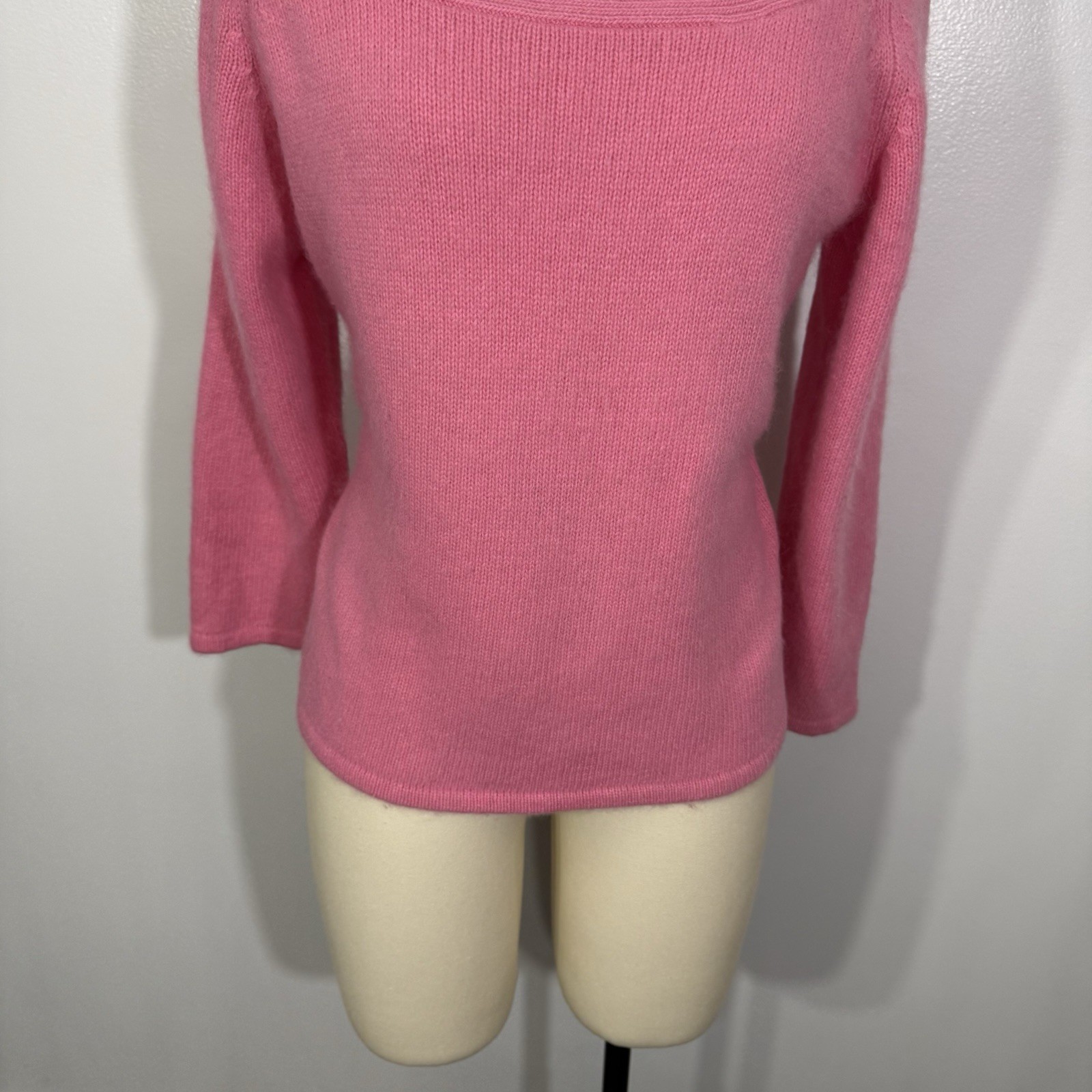 Vintage Pink Sweater Angora Wool 1990s Large