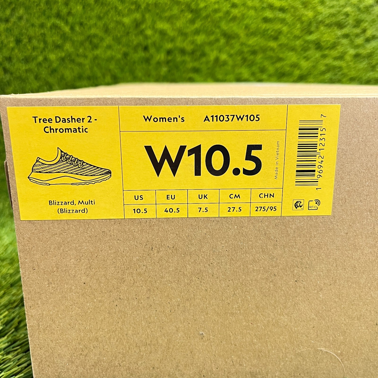 Allbirds Tree Dasher 2 Womens Size 10.5 Blizzard Athletic Running Shoes Sneakers