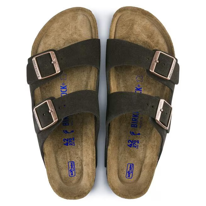 BIRKENSTOCK Arizona Soft Footbed Suede Leather Mocha Men’s and Women’s Sandals