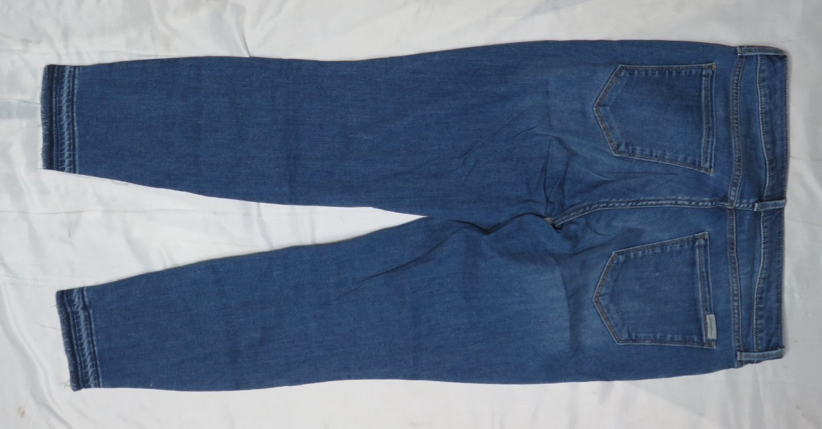EDDIE BAUER WOMENS BLUE JEANS 8 R SLIGHTLY CURVY SKINNY STRETCH COTTON DENIM