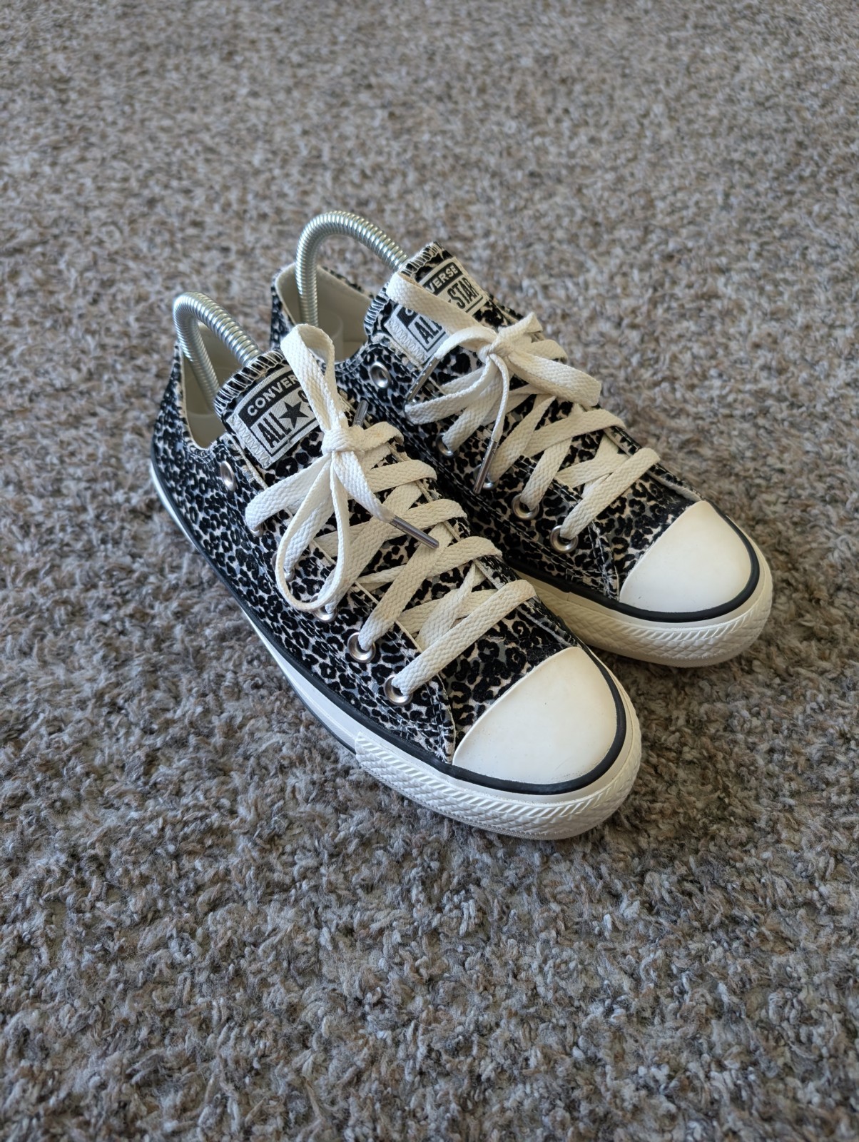 Converse CTAS Sneaker Low Ox Unisex Snow Leopard Flocked Canvas Men 5 Women 7