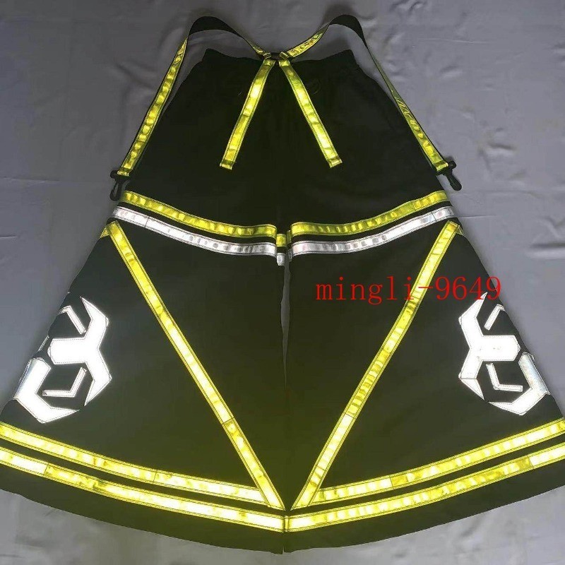 AUS Style Melbourne Shuffle Death God Pants Flared Leg Dance Reflective Cosplay