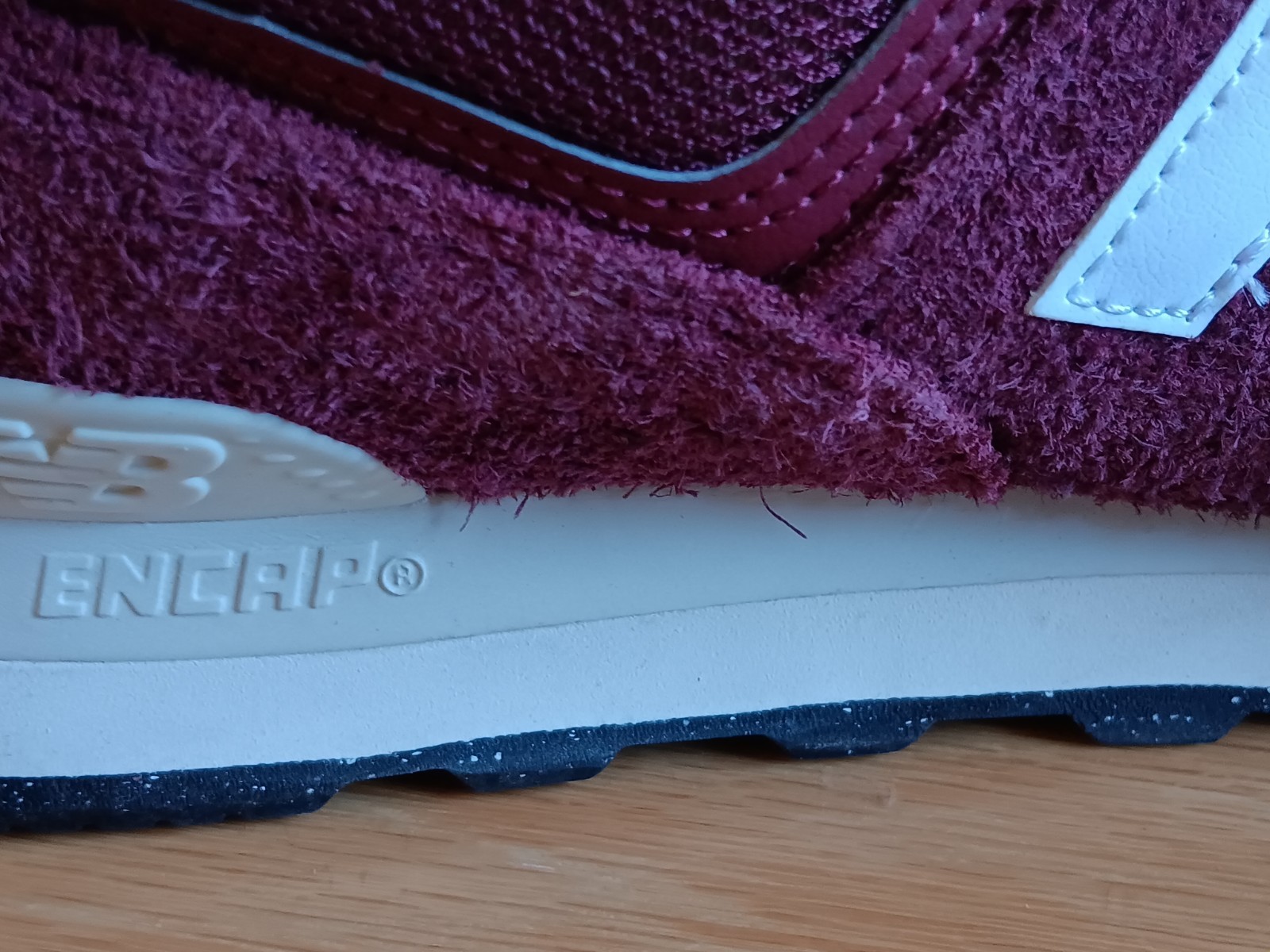 Size 11.5- New Balance 574 ENCAP Burgundy MENS SNEAKERS