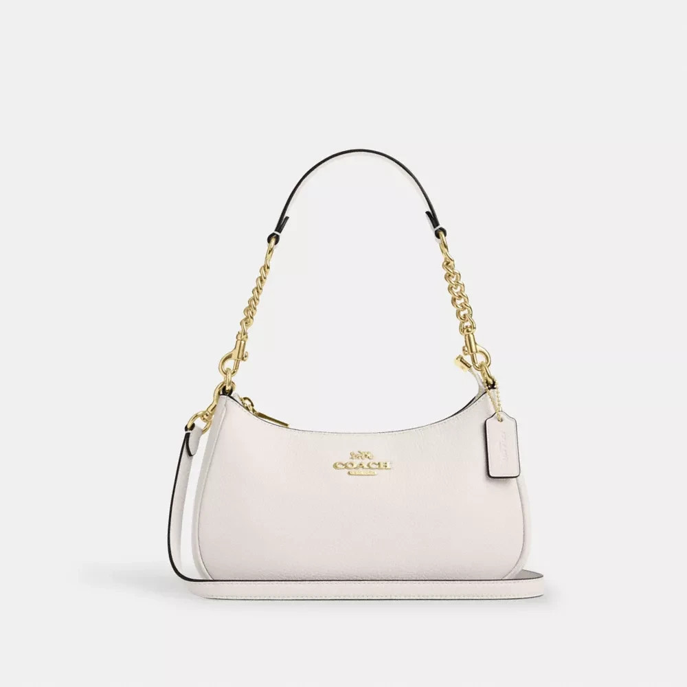 COACH Outlet Teri Shoulder Bag – Women’s Purses – White, Size: Medium