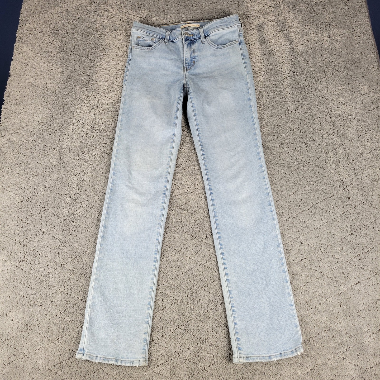 Levis Jeans Womens 26 Blue 314 Shaping Straight Light Wash Mid Rise Stretch