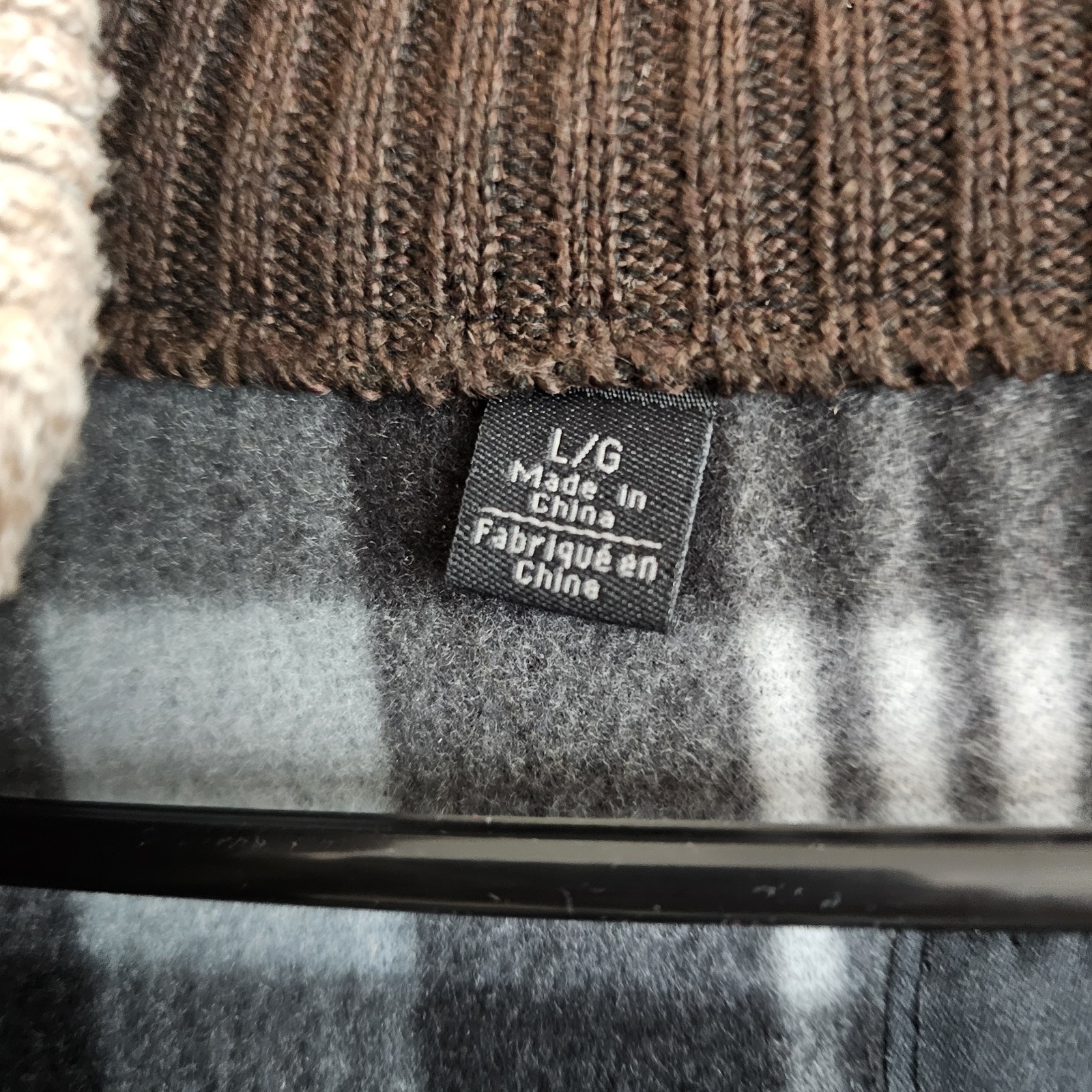Buffalo David Bitton Full Zip Sweater Men’s L Beige Brown Mock Neck Knit