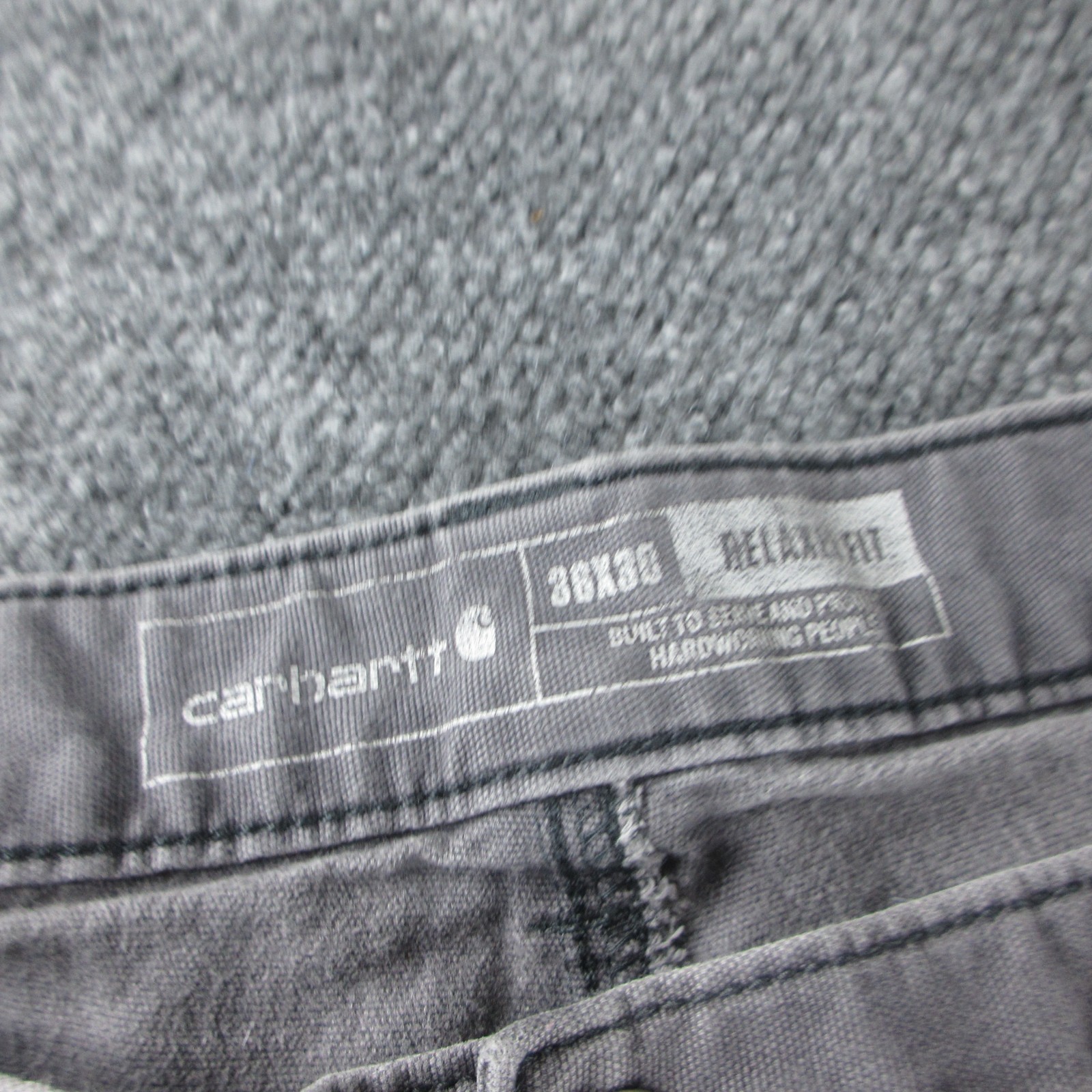 Carhartt Pants Mens 36×28 Gray Double Knee Relaxed Fit Workwear 102802-029 *