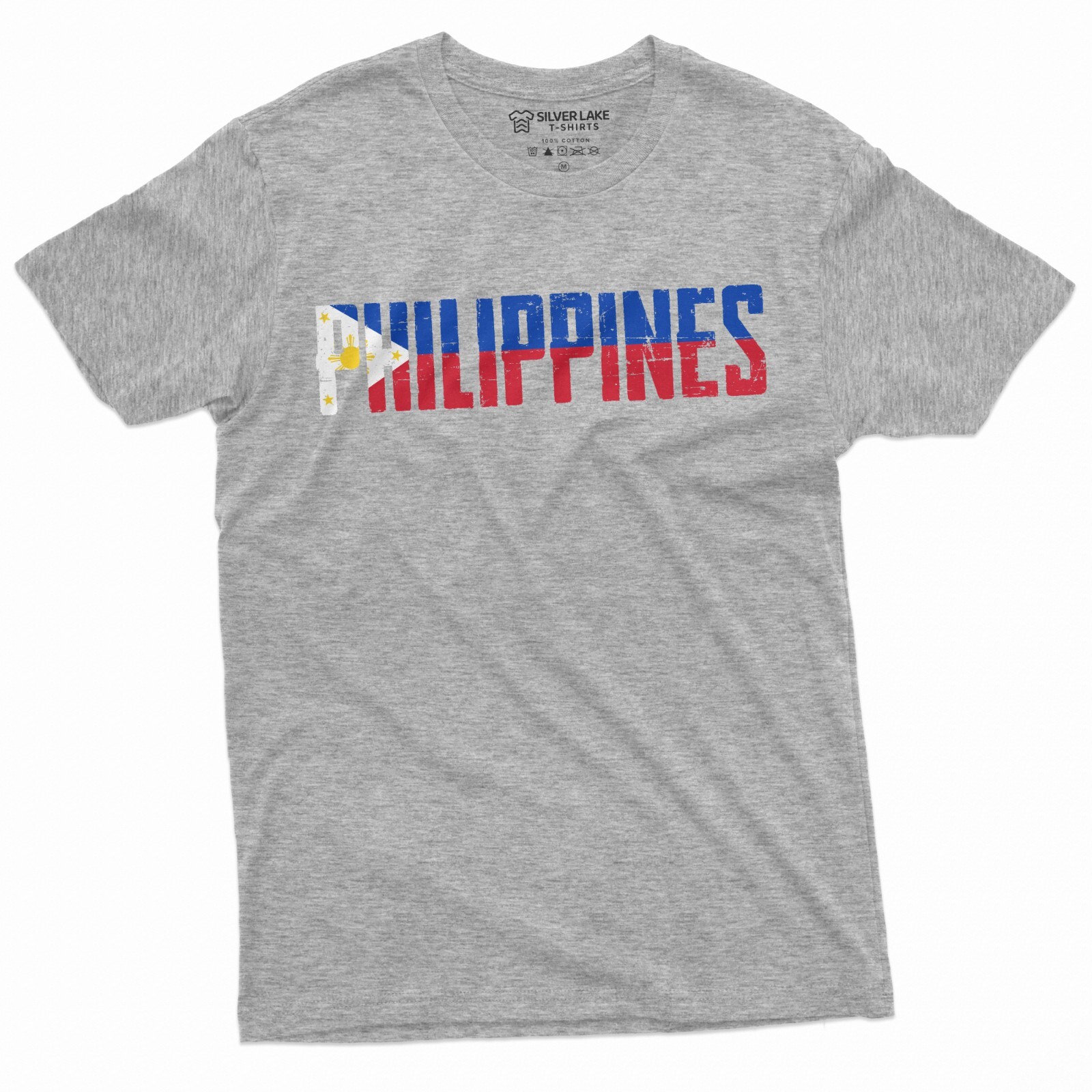Men’s Philippines T-shirt Republika ng Pilipinas Flag Coat of arms country tee