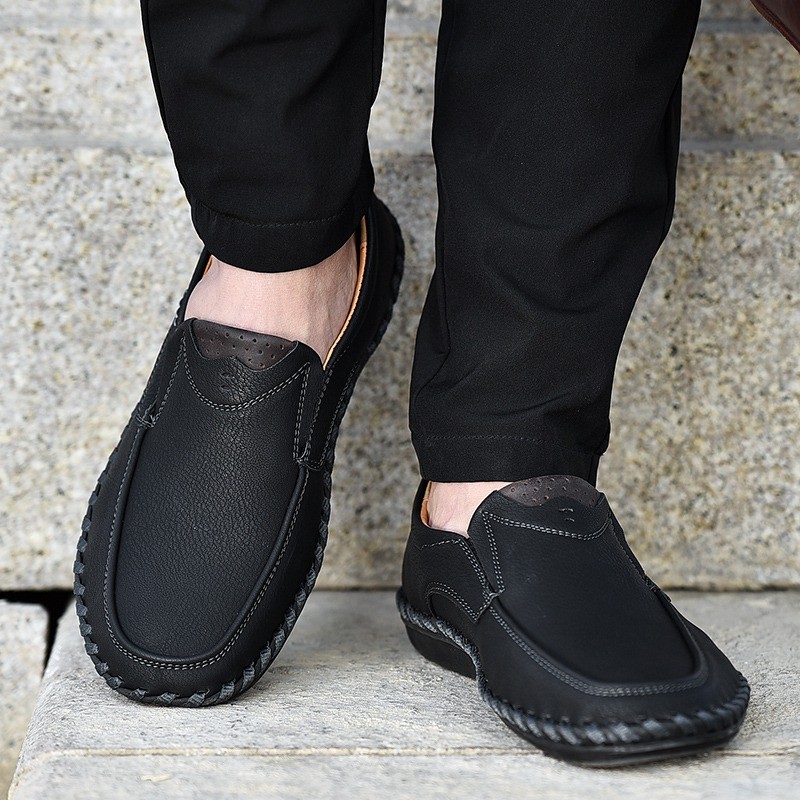 Men’s Handmade Loafers Synthetic Leather Slip-On Driving Casual Wear EU40-48