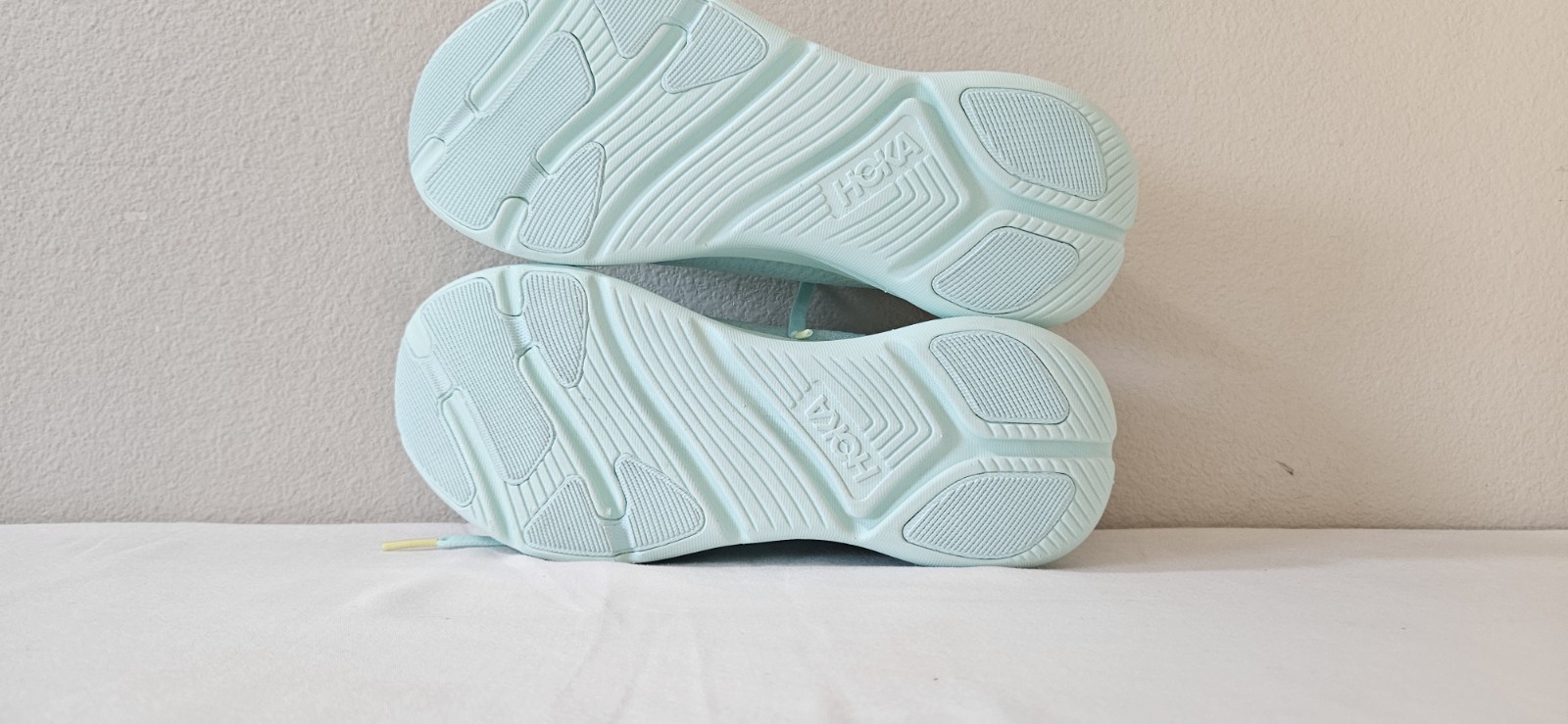 HOKA ONE ONE Solimar Unisex Running Shoes Light Blue/Yellow Lace-Up Low Top
