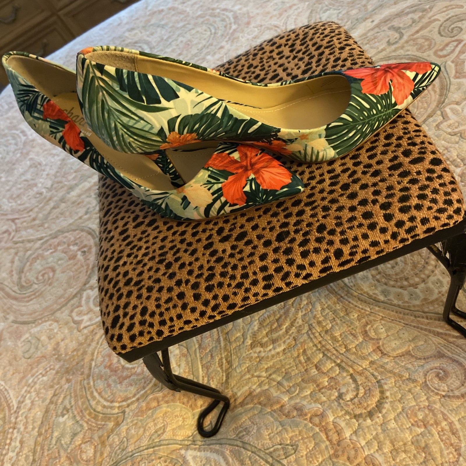 Charles by Charles David Tropical Hibiscus Print Stiletto Heels Women’s Size 9