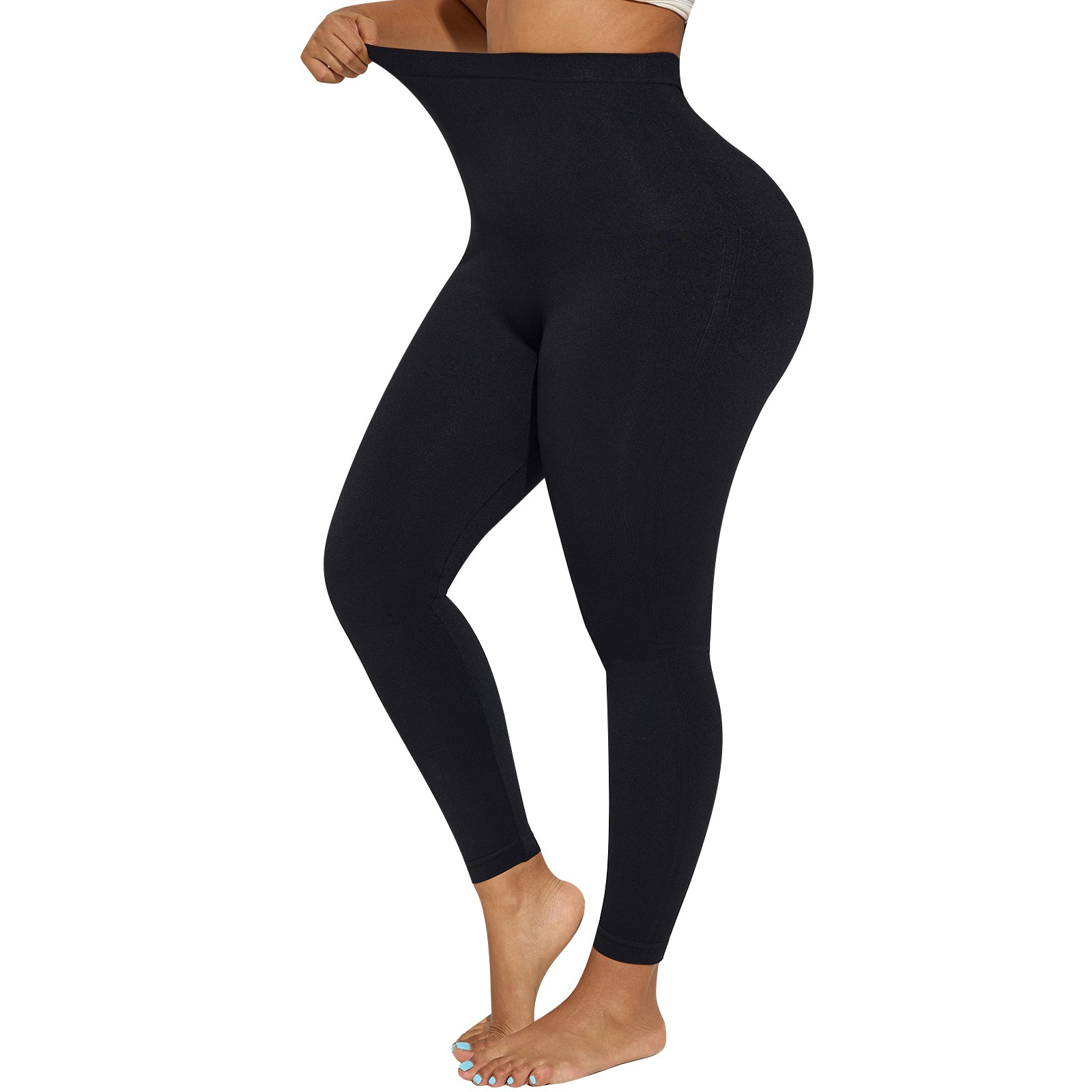 Plus Size Women Anti-Cellulite Compression Leggings Leg Slimming Body Shaper