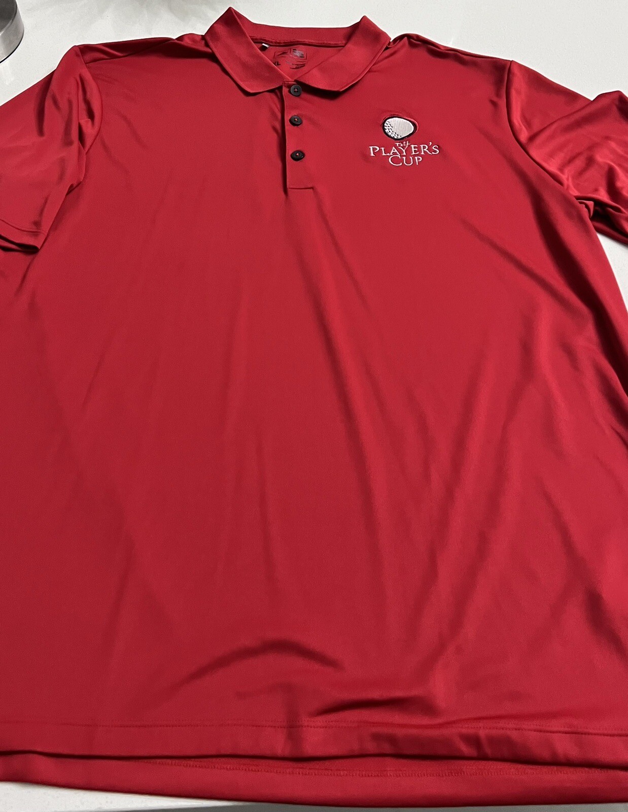 Adidas The Player’s Cup Golf Polo Shirt Mens XL Red