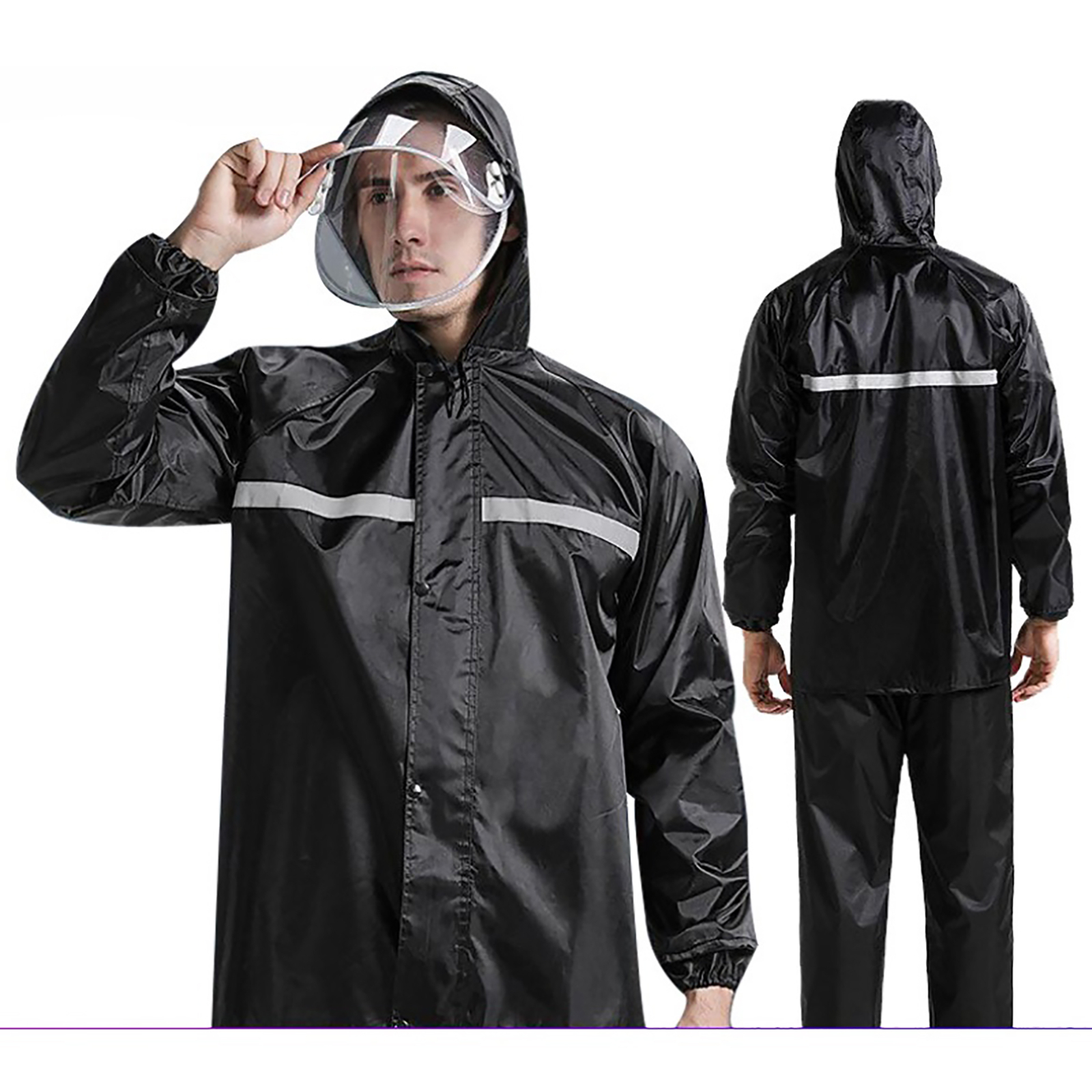 Rain Suits for Men Women Jackets Pant Gear Raincoat Waterproof motorcycle hivis
