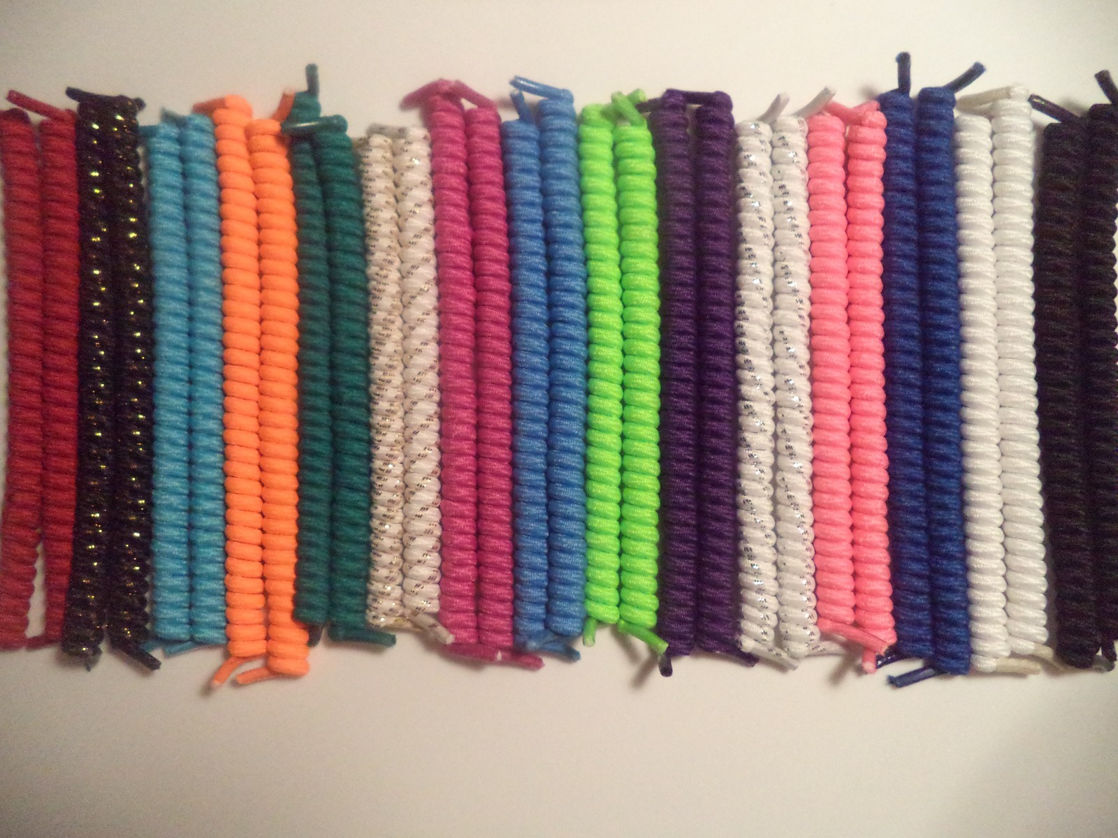 Curly Elastic No Tie Shoelaces Slip Your Foot In/Out, Kids, Women, Made in USA