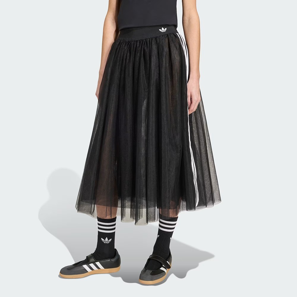 Adidas Originals Tulle Skirt Women Black Pink Asia Fit KS6563 KS6562