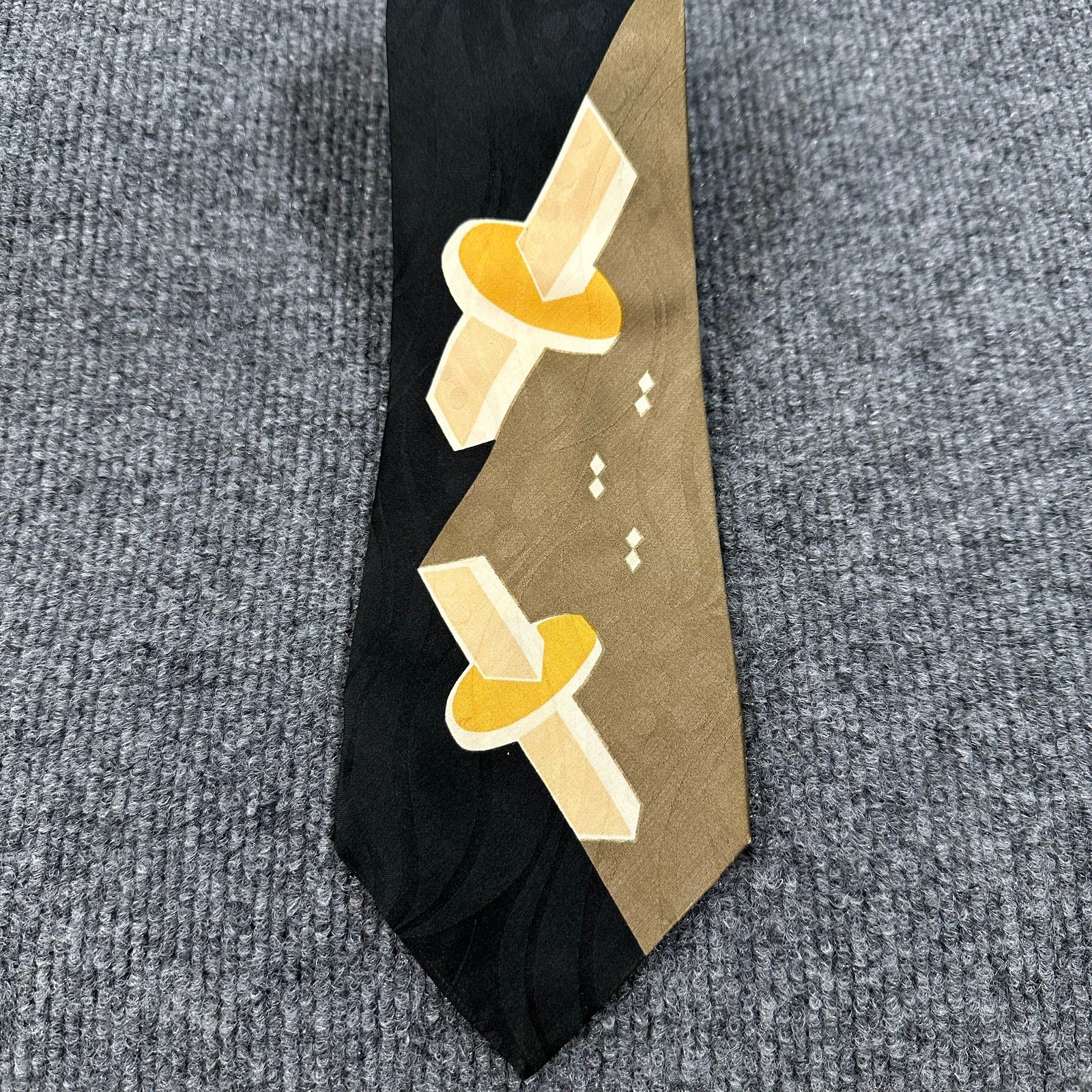 Vtg Men’s 1950’s MCM Atomic Era Silk Neck Tie Post War Japan Made Rockabilly Tie